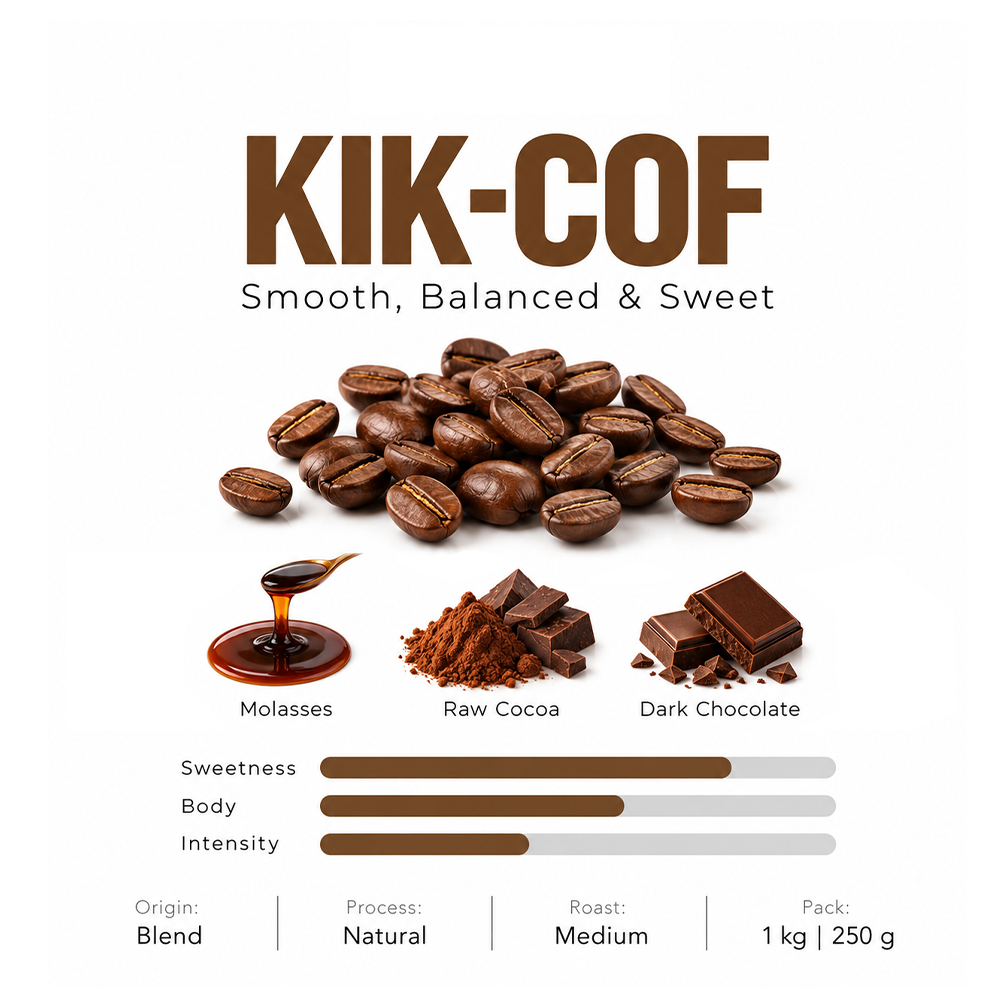 Roastery Station Roasted Beans -KIK-COF Blend- 1Kg - Image 2